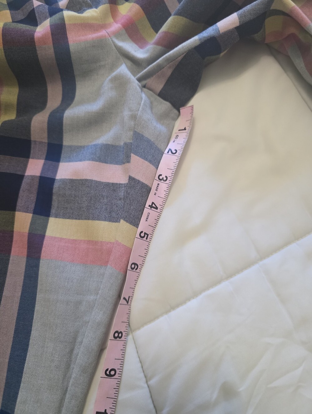 7th Avenue Design Studio New York And Company Plaid Pants. Blue, Pink, & Yellow - Picture 9 of 9